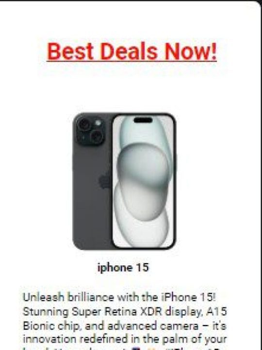 Best Deals on apple iphone 15.